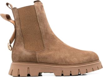 Sergio Moretti Beige Suede Decorative Bow Boots
