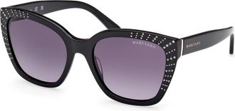 Guess Zonnebril Gm 00021 Stijl 01B - Dames - Zonnebrillen - Zwart - 56 MM - Accessoires
