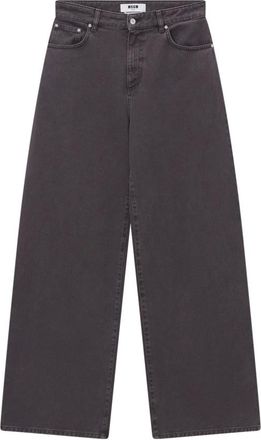 Msgm Msgm, Jeans, Dames, Grijs, XS, Katoen, Wide Jeans