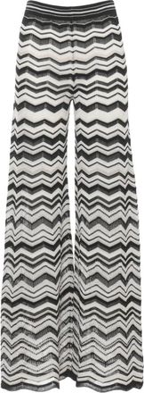 D.exterior Broeken, Dames, Zwart, M, Lurex Wijde Broek