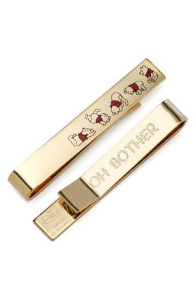 Cufflinks Inc. Disneys Winnie the Pooh Hidden Message Tie Bar in Gold at Nordstrom