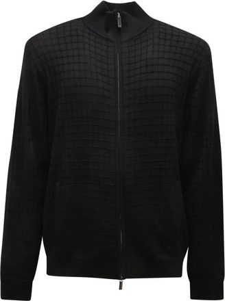 Armani Cardigan Emporio Full-Zip Jumper - male - Armani - Cardigans - Black - XL - Knitwear