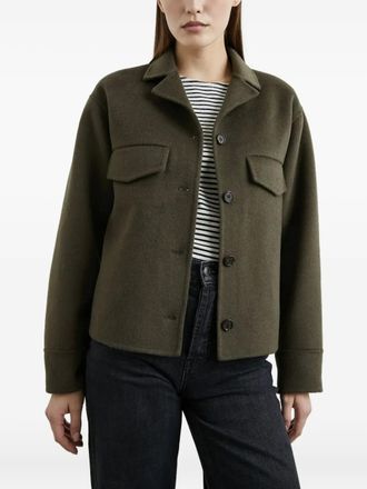 Rails button-fastening flap-pocket jacket - Green