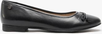 Hush Puppies Womens Hush Puppies NAOMI Womens Leather Ballerina Pumps Black - Size: 8