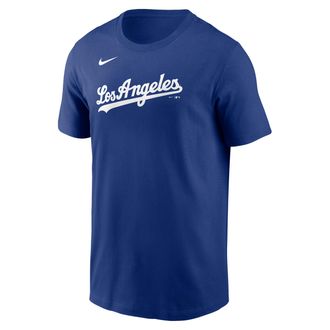 Nike Los Angeles Dodgers Alternate Wordmark Nike Mens MLB T-Shirt in Blue | N1994EWLD-N84