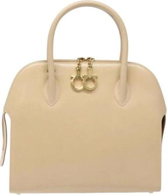 Ferragamo Pre-owned Handbags, female, Beige, Size: ONE SIZE Pre-owned Handbag