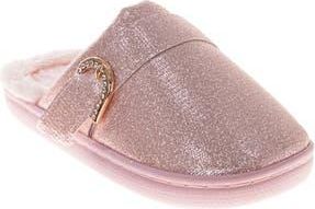 Badgley Mischka Brooch Faux Fur Lined Slipper in Pink at Nordstrom Rack, Size 10