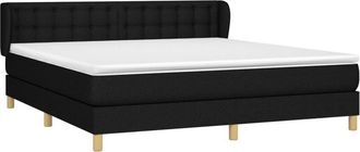 vidaXL Vidaxl - Cama Box Spring Con Colch&oacute;n Tela Negro 180x200 Cm
