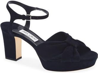 Jimmy Choo London Heloise Platform Sandal in Marine at Nordstrom, Size 35.5