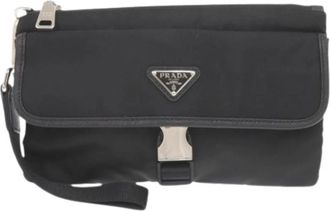 Prada Pre-owned Nylon Clutch bag - Dames - Vintage Clutch - Zwart - ONE Size - Nylon - Vintage