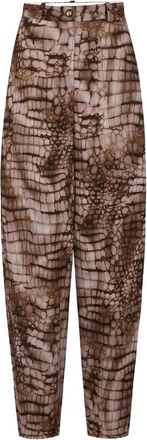 Elisabetta Franchi Pantaloni con stampa - Marrone