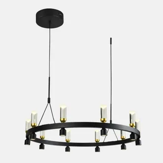 Netlighting Modern LED Hanging Pendant Black Gold Warm White 3000K 2920lm