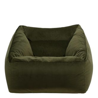 Icon Brand Natalia Velvet Adults Bean Bag Armchair, Large Beanbag Dusk Pink in Olive