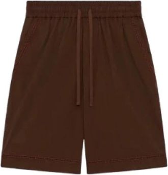 Dr&ocirc;le de Monsieur Le Short Elastiqu&eacute; Jour Echelle - Heren - Korte Broeken - Bruin - S - Katoen - Korte Broeken