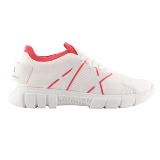 A|X Armani Exchange Dames/Dames Contrast Mesh Trainers (Wit/Roze)
