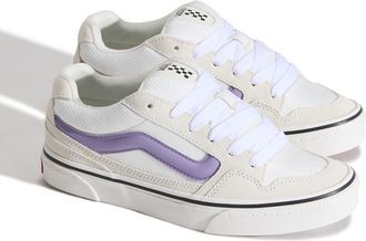 Vans Sneaker VANS Caldrone, Damen, Gr. 36,5, blanc de blanc, lila, Leder, Schuhe Sneaker