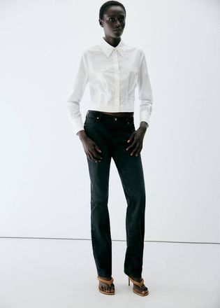 Mango Camicia cotone pinces bianco sporco - Donna - XXS - MANGO