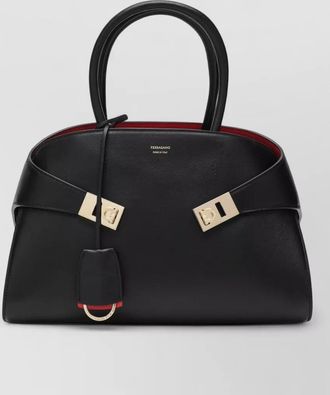 Ferragamo structured leather handbag top handle