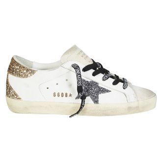 Golden Goose Super-Star Leather Upper Glitter Star