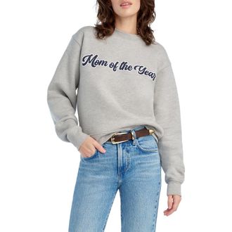 Favorite Daughter The Varsity Mom of the Year French Terry Graphic Sweatshirt in Heather Grey at Nordstrom, Size X-Large