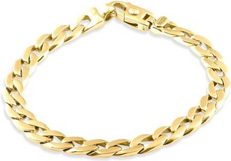 Pompeii3 Mens Cuban 14k Gold (32gram) or Platinum (52gram) 8mm Link Bracelet 8.25