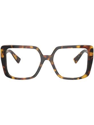 Miu Miu Eyewear Occhiali oversize - Verde
