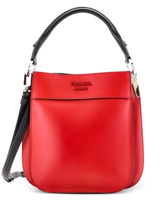 Prada Margit Hobo Leather Small crossbody bag - Rosso