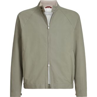 Brunello Cucinelli Gabardine outerwear jacket in Khaki at Nordstrom, Size 56 It