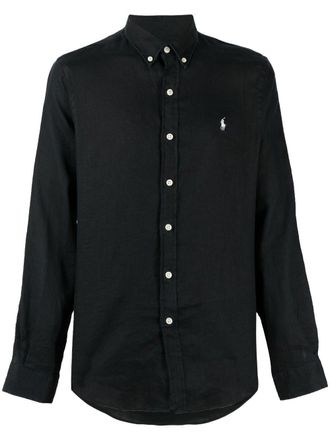 Polo Ralph Lauren logo button-down shirt - Black