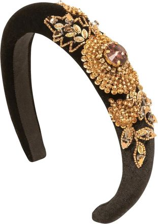 Jennifer Behr Cerchietto Stefanya con decorazione - Oro