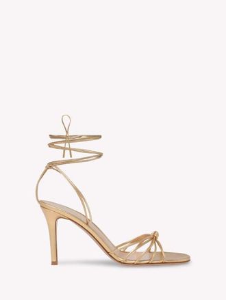 Gianvito Rossi Gwyneth 85 Sandal in Metallic Gold at Nordstrom, Size 34.5