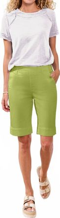 Tribal Pull On Bermuda With Topstitch In Mintleaf-0584