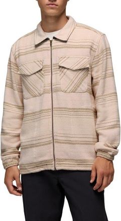 Prana Heritage Flannel Zip-Up Shirt in Hush at Nordstrom, Size Xx-Large