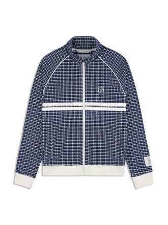 Sergio Tacchini Dallas Houndstooth Track Jacket in Maritime Blue at Nordstrom, Size Xxx-Large