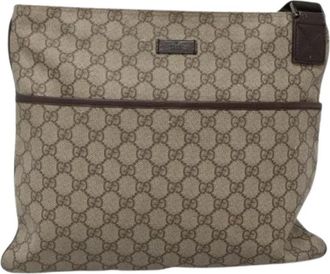 Gucci Vintage, unisex, Beige, ONE Size, Pre-owned Vintage Canvas Cross Body Bag