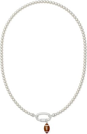 Kendra Scott Womens Football Metal Strand Necklace In Silver White