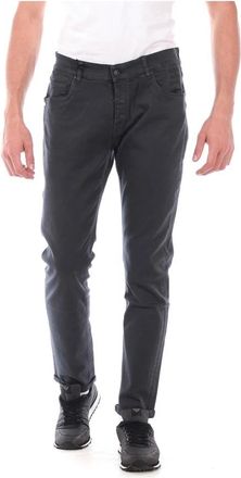 Daniele Alessandrini Jeans - Heren - Slim Fit Broeken - Grijs - W34 - Katoen - Broeken