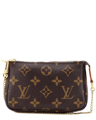 Louis Vuitton Brown Monogram Canvas Pochette Accessoires Mini (Authentic Pre- Loved)
