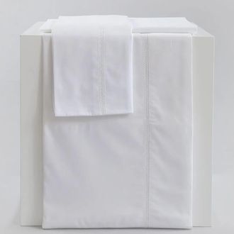 Casa da Laura S&aacute;banas 100% algod&oacute;n 200 hilos bordado blanco cama 90 1 almohada 45