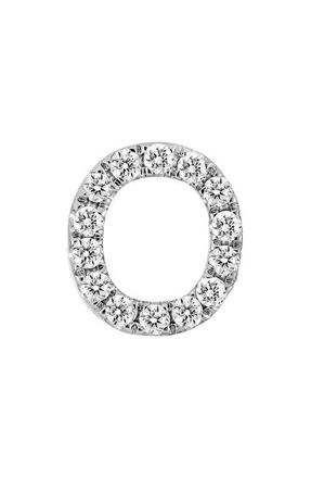 Bony Levy Single Initial Earring in White Gold/O at Nordstrom