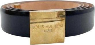 Louis Vuitton Pre-owned Belts, female, Black, Size: ONE SIZE Pre-owned Vintage Leather Belt