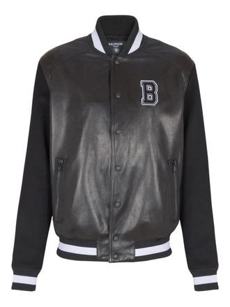 Balmain Varsity Leder Bomberjacke