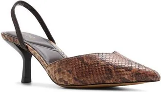 Aldo Olivia Pointed Toe Slingback Pump in Brown Multi at Nordstrom, Size 6.5