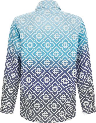 Casablanca Mens Blue Cotton Shell Jacket Clothing