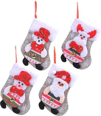 Generic Christmas Stockings Set | Christmas Decorations Stocking With Santa,Reindeer Pattern | Bear Stockings Decoration | Decorations Ornaments For XmasTree 