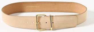 Anthropologie Square-Buckle Suede Belt