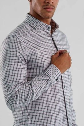 Stone Rose Nova - Wireframe Long Sleeve Shirt In Navy