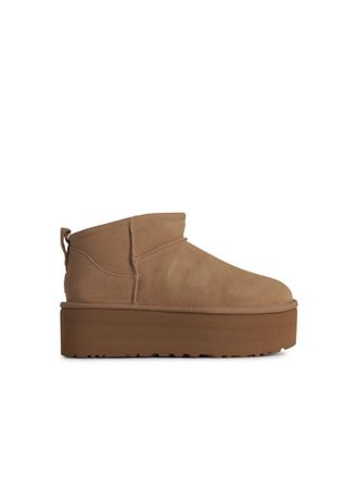 UGG Ultra Mini Beige Suede Boots