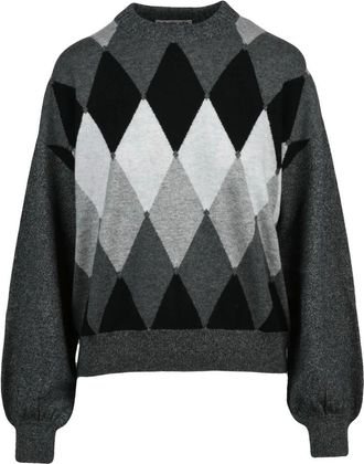 Ballantyne Truien & Vesten, Dames, Veelkleurig, L, Kasjmier, Pullover met ronde hals