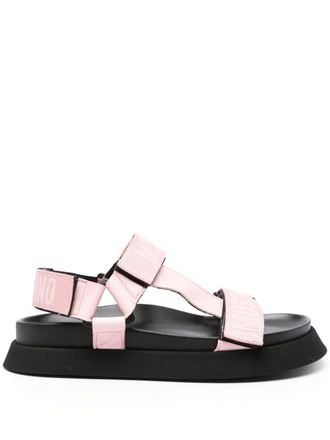 Moschino Sandalen met logoband - Roze